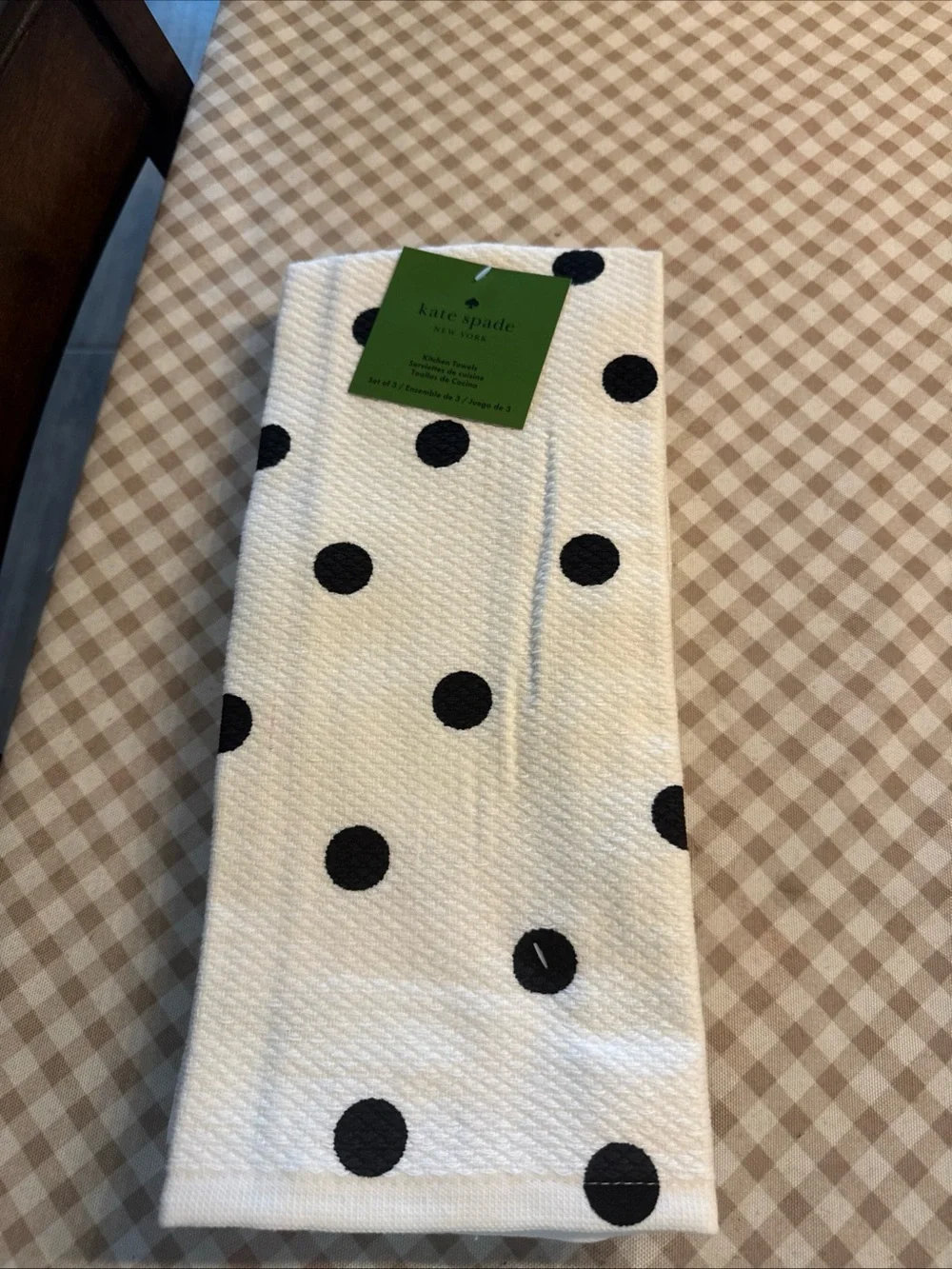Kate Spade Black Polka Dot Kitchen Towel